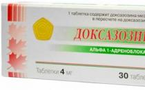Detaljne upute za uporabu Doxazosin tableta: sastav, indikacije, doze, kao i pregled recenzija i analoga